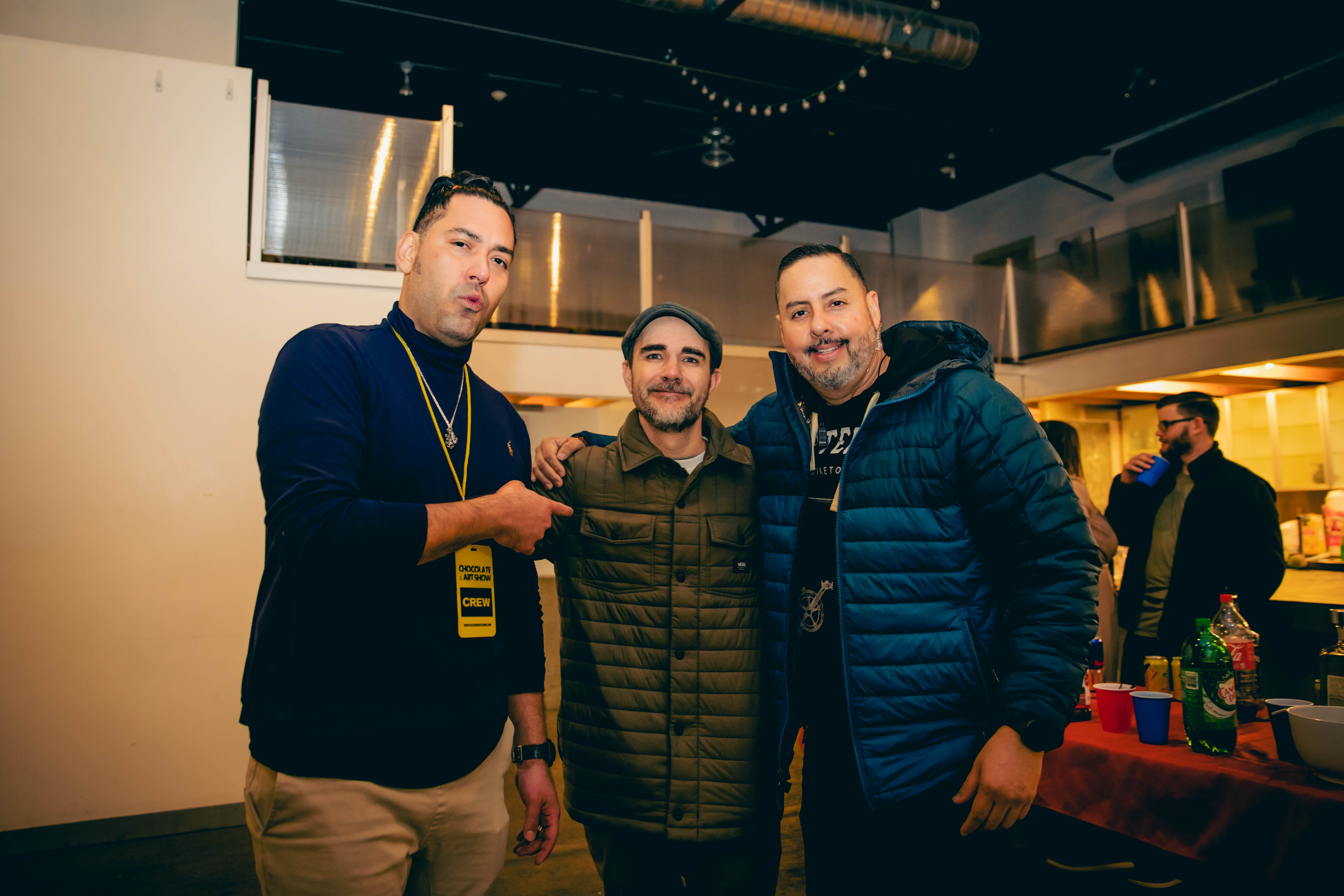Danilo with collaborators at art show